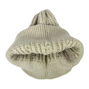 Bonnet en laine et cachemire de haute qualité et pompon décoratif 8