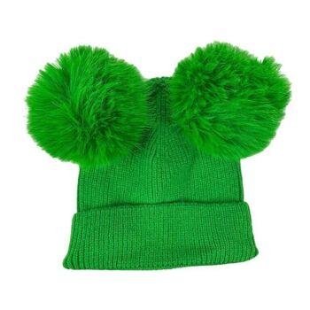 Bonnet en Laine et Cachemire avec 2 Pompons Amovibles. Ventes 4