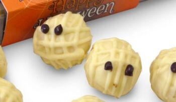Truffes effrayantes d'Halloween au chocolat et au citron blanc 3
