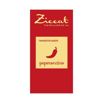 Tavoletta di Cioccolato Fondente 60% con Aroma Peperoncino 100g