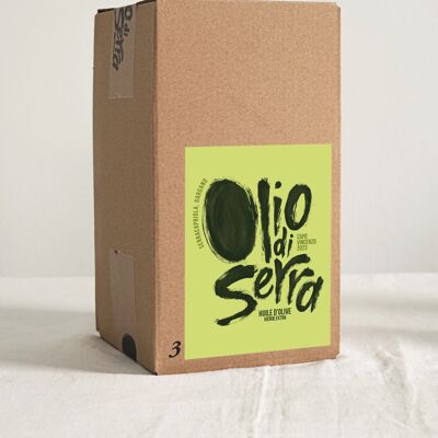 Huile d'olive vierge extra OLIO DI SERRA - Millésime 2023 Capo Vincenzo - LE BAG-IN-BOX 3L