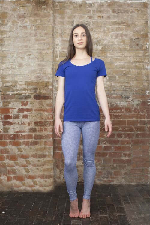 Cotton Comfort Blue Yoga T-shirt