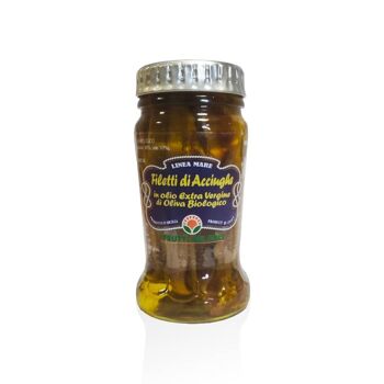 Filets d'anchois à l'huile d'olive extra vierge biologique