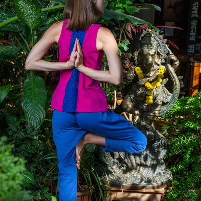 Débardeur Yoga Contraste Chic Magenta
