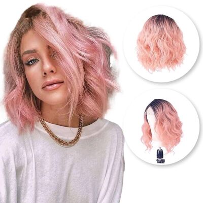 Luxury Pink Ombre Lace Wig - Wig