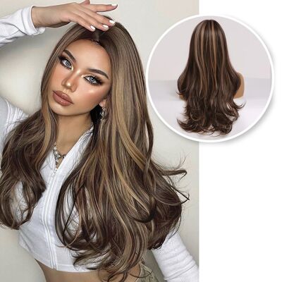 Brown and Blonde Wig - Wigs Women Long Hair - Wig - 70 cm