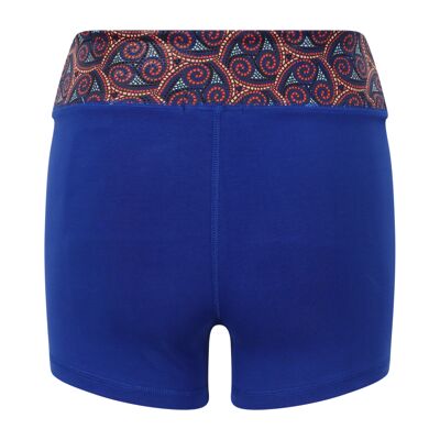 Pantalones cortos de yoga Warm Chakra Azul