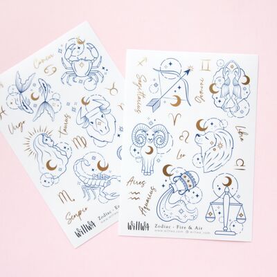 Zodiac Deco Sticker Sheets