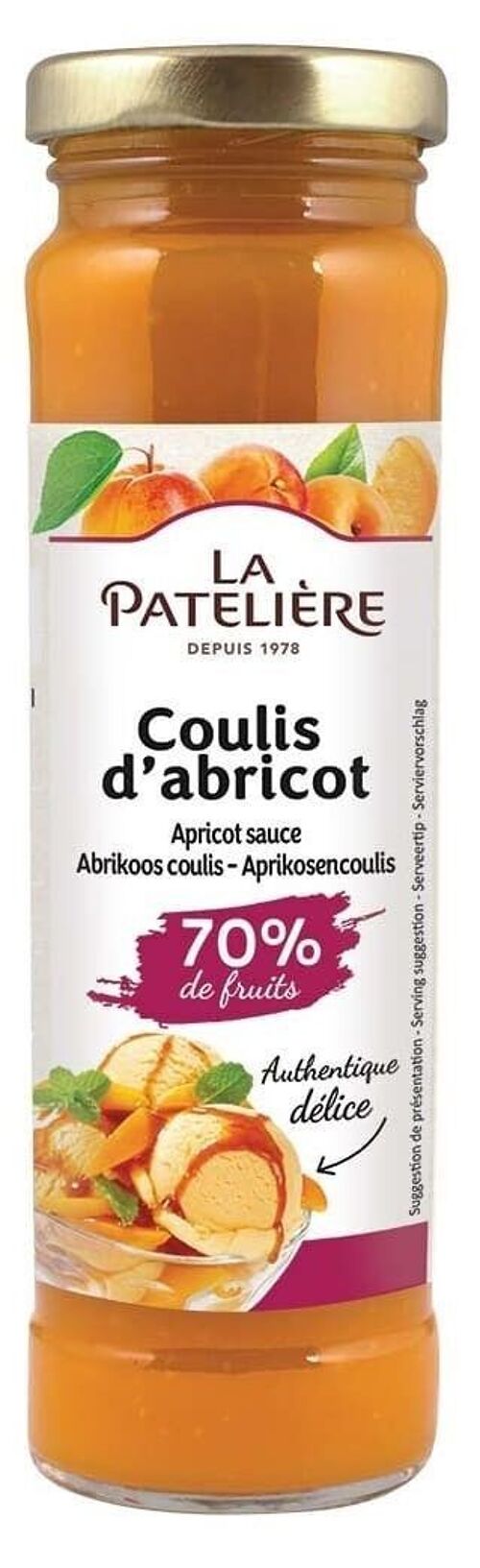 Coulis d'abricot 70% de fruits