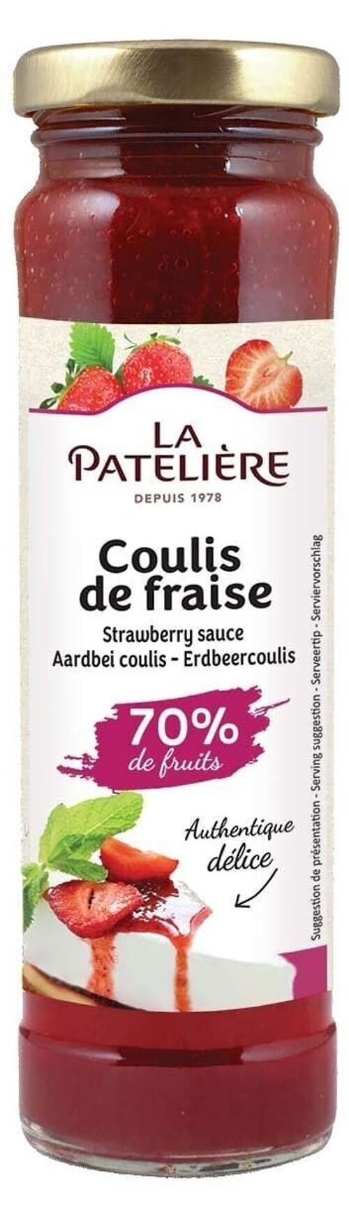 Coulis de fraise 70% de fruits