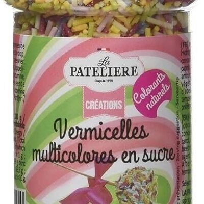 Multicolored sugar vermicelli