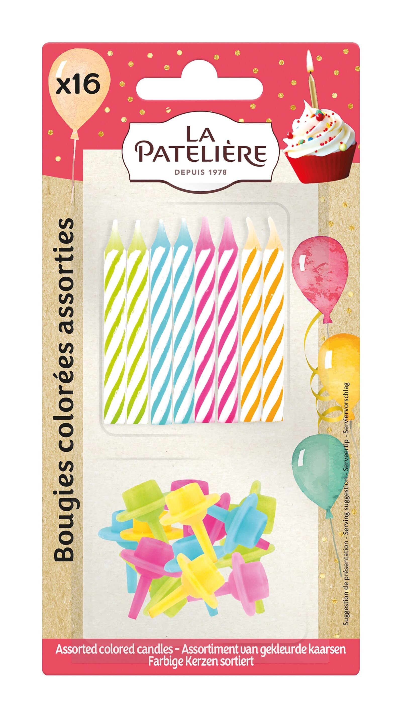 Assorted birthday candles x16