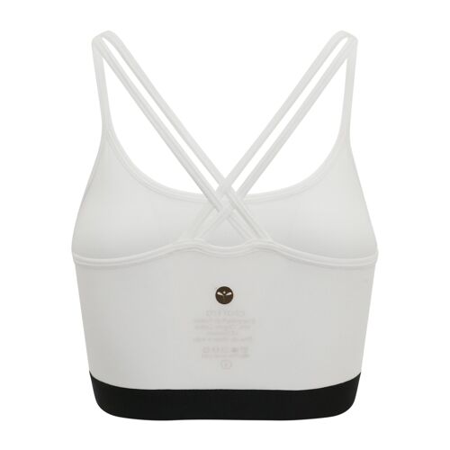 Chess Board Yoga Bra White