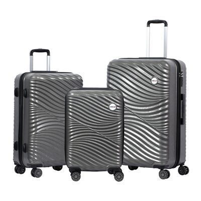 Biggdesign Moods Up Ensembles de bagages rigides avec roulettes Antracite 3 pièces.