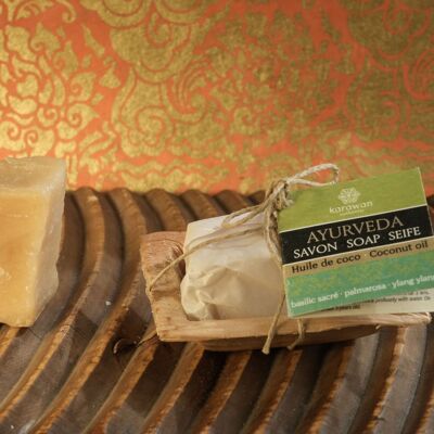 SAPONE SOLIDO AYURVEDICO - BASILICO SACRO - FORMATO PICCOLO - 20G - VENDUTO DA 10
