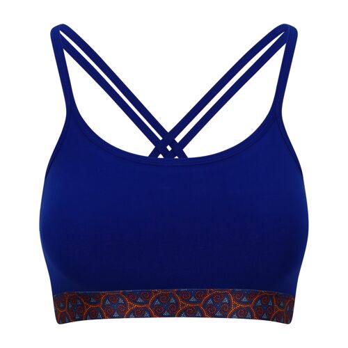 Warm Chakra Yoga Bra Blue