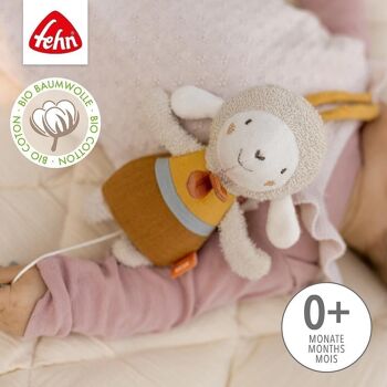 Mini boîte à musique mouton fehnNATUR – avec coton issu de l'agriculture biologique certifiée (kbA) – mélodie « Savez-vous combien il y a de petites étoiles » 3