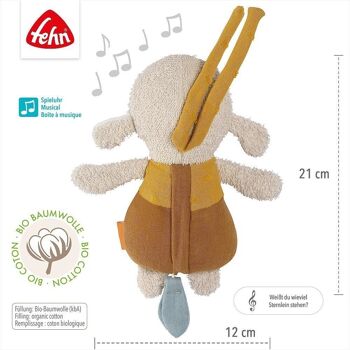 Mini boîte à musique mouton fehnNATUR – avec coton issu de l'agriculture biologique certifiée (kbA) – mélodie « Savez-vous combien il y a de petites étoiles » 5