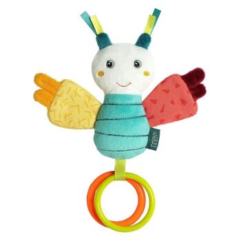 Mini papillon – jouet d'activité avec hochet, couinement, papier bruissant 1