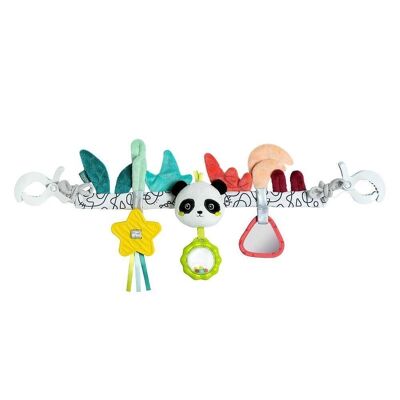 Kinderwagenkette Panda – Baby Mobile Kette mit niedlichen Figuren – zum Aufhängen an Kinderwagen, Babyschale, Kinderbett, Spielbogen 