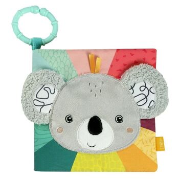Livre en tissu Koala - livre pour bébé en tissu avec motifs d'animaux et fonctions de jeu 1