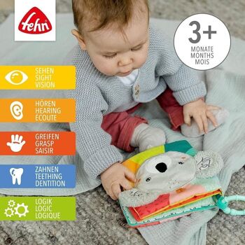 Livre en tissu Koala - livre pour bébé en tissu avec motifs d'animaux et fonctions de jeu 2