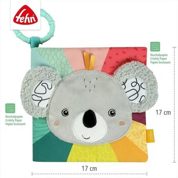 Livre en tissu Koala - livre pour bébé en tissu avec motifs d'animaux et fonctions de jeu 5