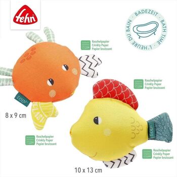 Lot de 2 animaux gicleurs – jouets de bain pour bébé avec papier bruissant 5