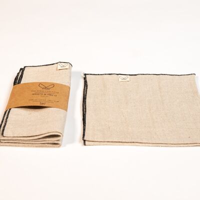 WASHED LINEN NAPKIN x2