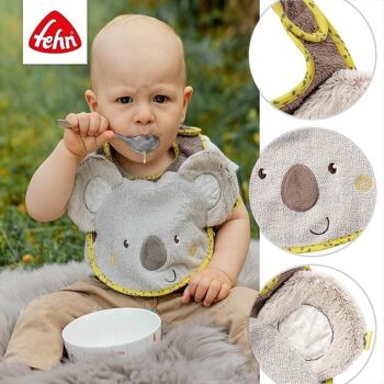 Bavoir Koala – bavoir pour bébé avec motif animalier et fermeture velcro 3
