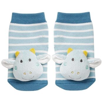 Chaussettes hochet dragon - chaussettes d'activité pour bébé avec têtes d'animaux - jouets d'apprentissage pour bébés âgés de 0 à 12 mois 1