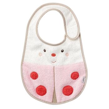 Bib Beetle - bavoir bébé tout doux avec motif animal et fermeture velcro 1