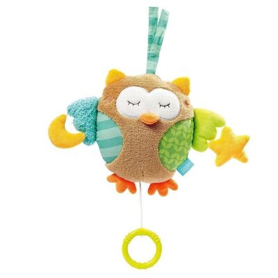 Music box owl – wind-up music box with melody "Brahms Lullaby"