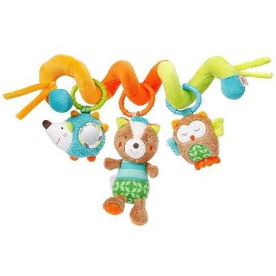Activity Spiral Forest – fabric spiral with animal pendants for grasping, feeling and playing