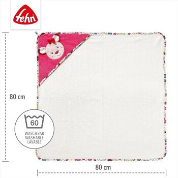 Serviette de bain à capuche cerf fauve – poncho de bain en tissu éponge 4