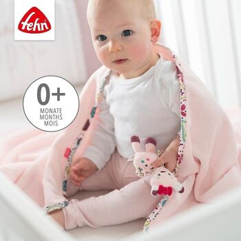 Couverture câline Rehkitz - couverture câline pour bébés et jeunes enfants à partir de 0 mois - à câliner, comme tapis d'éveil, doudou ou couverture 2