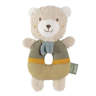 Ring-Grabber Bear fehnNATUR – Motor skills toy with organic cotton from controlled organic cultivation
