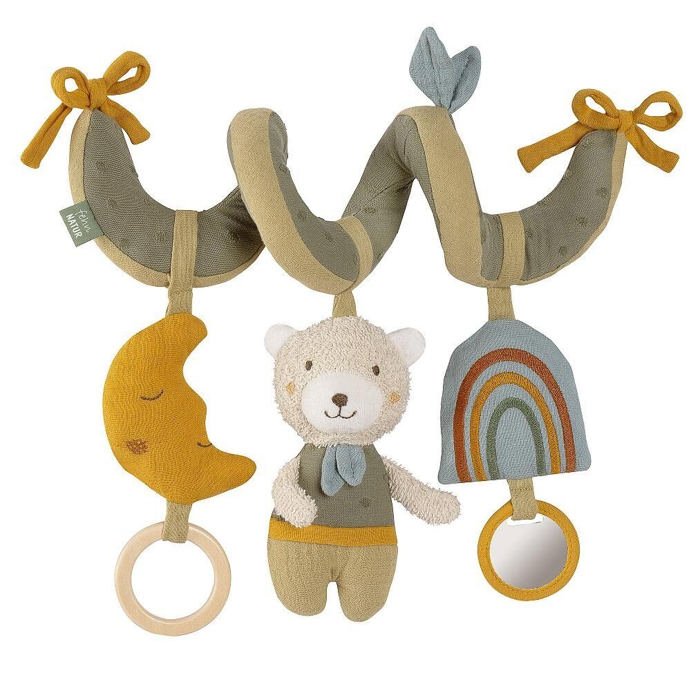 Orsetto a spirale di attività fehnNATUR – spirale in tessuto con funzioni didattiche e cotone biologico da agricoltura biologica controllata