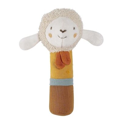 FehnNATUR sheep gripping toy – motor skills toy with rattle and organic cotton (kbA)