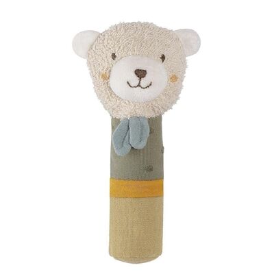 Bear gripper fehnNATUR – motor skills toy with rattle and organic cotton (kbA)