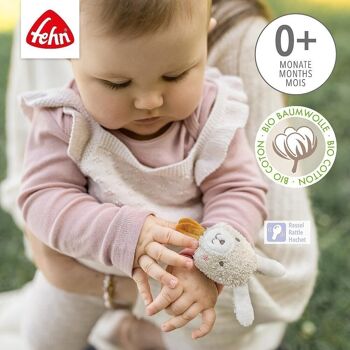 Bracelet hochet lapin fehnNATUR – bracelet d'activité avec hochet et coton biologique (kbA) 3