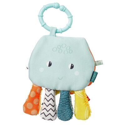 Bath book octopus – touch book with sea motifs – with rattle, mirror & rustling paper