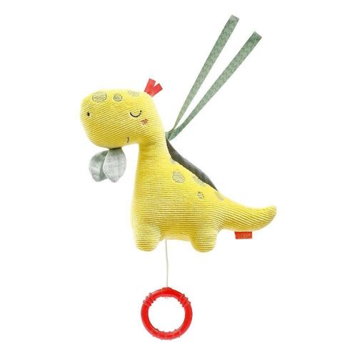 Mini-Spieluhr Dino – mit herausnehmbaren Spieluhr-Werk -  Melodie „Mozarts Wiegenlied“ 