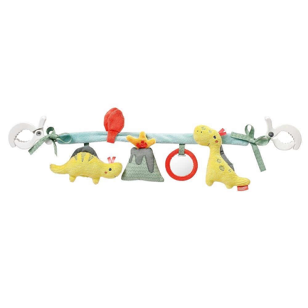 Catena per passeggino Happy Dino - catena mobile con figure pendenti per appendere in modo flessibile passeggini, seggiolini, lettini, culle, arco giochi