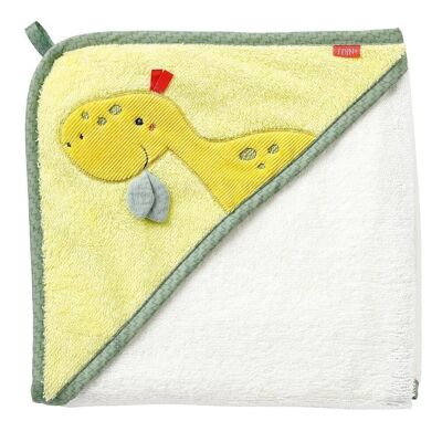 Hooded bath towel Dino – terry cloth bath poncho with cute dinosaur