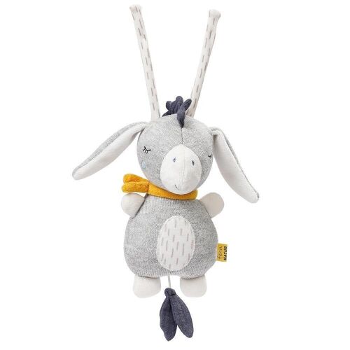 Mini-Spieluhr Esel fehnNATUR – mit Baumwolle aus kontrolliert biologischem Anbau (kbA) – Melodie „Brahms Wiegenlied“ 