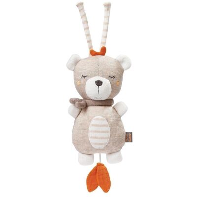 Mini carillon Teddy fehnNATUR – con cotone da agricoltura biologica certificata (kbA) – melodia “Dormi, bambino, dormi”