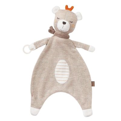 Cuddly toy Teddy fehnNATUR – with cotton from controlled organic cultivation (kbA) & pacifier attachment