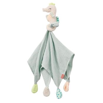 Couverture réconfortante hippocampe – avec mousseline de coton et jolie figurine 1