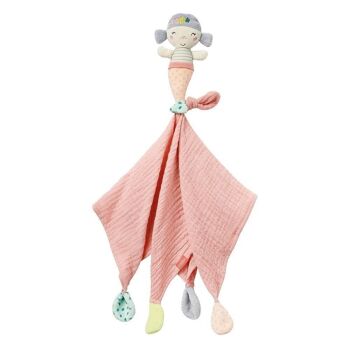Couverture réconfortante sirène – avec mousseline de coton et jolie figurine 1